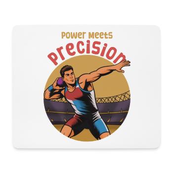 Shot put: Power meets precision - Mouse Pad (horizontal) - white - Front