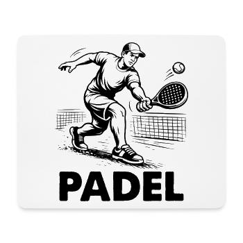 Padel Player Smash Silhouette Sport Outfit - Mousepad (Querformat) - Weiß - Vorne