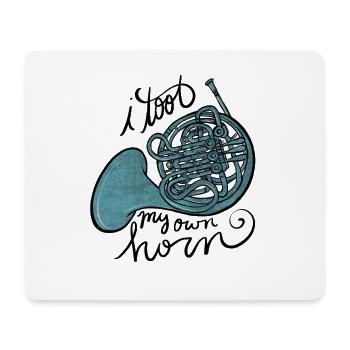 Aqua French Horn Tangle - Mouse Pad (horizontal) - white - Front