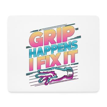 Hand Therapist Grip Happens I Fix Physiotherapist - Mousepad (Querformat) - Weiß - Vorne