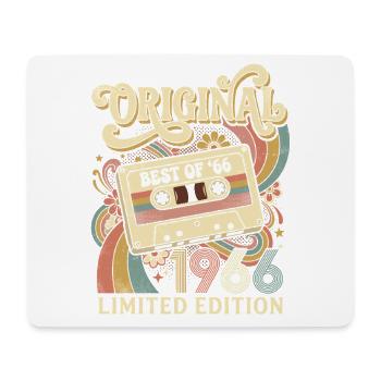 Cassette vintage Groovy 1966 60e anniversaire - Tapis de souris (format paysage) - blanc - Devant