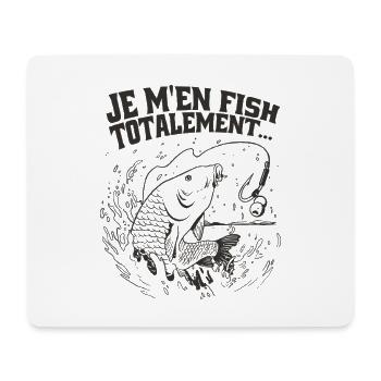 Je M’en Fish Totalement Humour Pêcheur - Tapis de souris (format paysage) - blanc - Devant