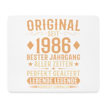 Original Jahrgang 1986 Baujahr Geburtstag - Mousepad (Querformat) - Weiß - Vorne