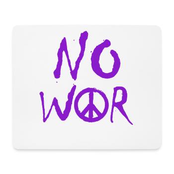 NO WAR – Statement für den Frieden gegen den Krieg - Mousepad (Querformat) - Weiß - Vorne