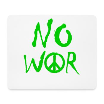 NO WAR – Statement für den Frieden gegen den Krieg - Mousepad (Querformat) - Weiß - Vorne