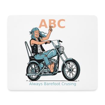 Motocyclette Toujours Pieds Nus N° 2 - Tapis de souris (format paysage) - blanc - Devant