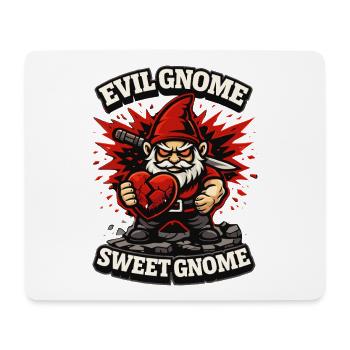 Evil Gnome, Dark Gnome, Goth Gnome, Funny Gnome - Mouse Pad (horizontal) - white - Front