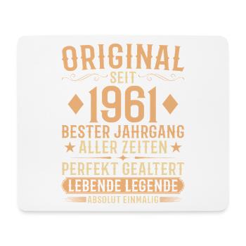 Original Jahrgang 1961 Baujahr Geburtstag - Mousepad (Querformat) - Weiß - Vorne
