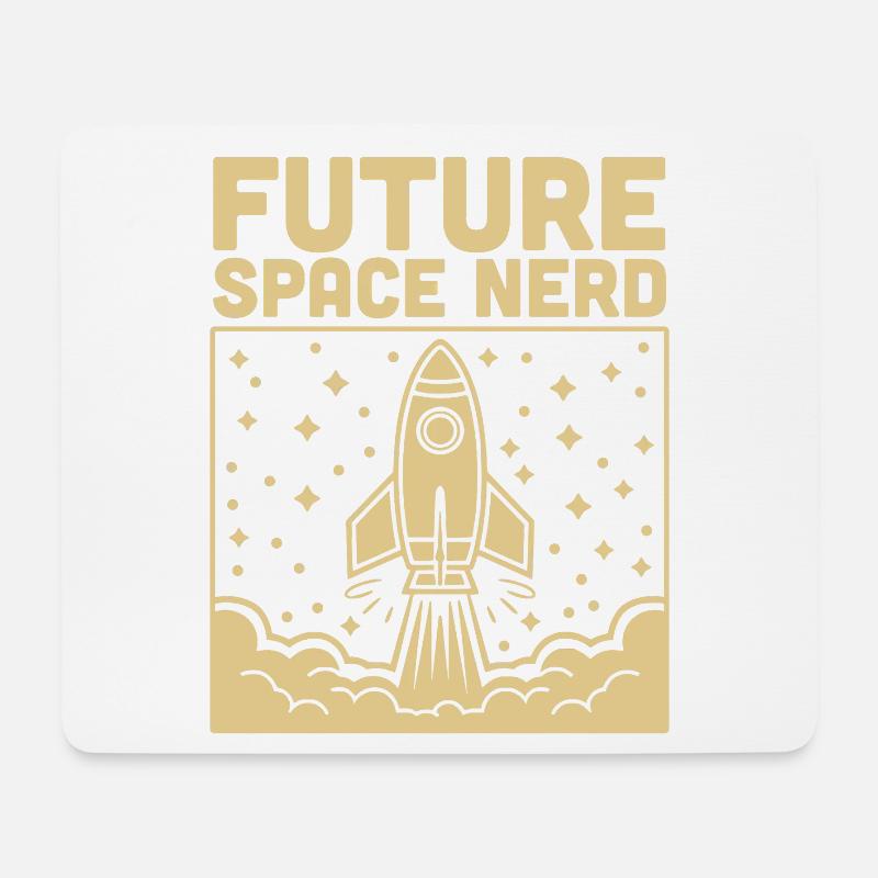 Future Space Nerd Space Rocket Launch - Mouse Pad (horizontal) - white
