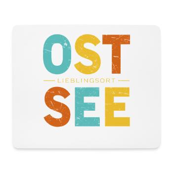 Mein Lieblingsort Ostsee Retro Küsten Design - Mousepad (Querformat) - Weiß - Vorne