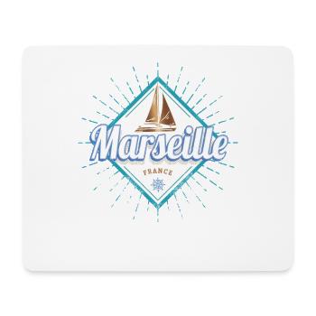 Marseille Stadt Frankreich Segelschiff Souvenir - Mousepad (Querformat) - Weiß - Vorne