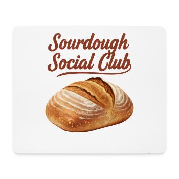 Sauerteig-Sozialclub Brotbacker Lokaler Bäcker - Mousepad (Querformat) - Weiß - Vorne