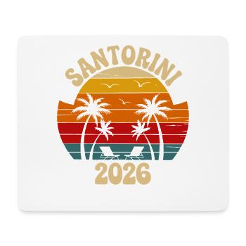 Santorini Sunset 2026 Retro - Mousepad (Querformat) - Weiß - Vorne