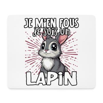 Je m'en fous je suis un lapin - süßer Hase - Mousepad (Querformat) - Weiß - Vorne