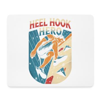 Indoor Klettern Indoorklettern Heel Hook Hero - Mousepad (Querformat) - Weiß - Vorne