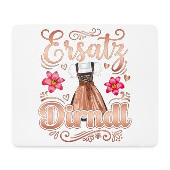Ersatz Dirndl T-Shirt Tracht Damen Trachtenshirt - Mousepad (Querformat) - Weiß - Vorne