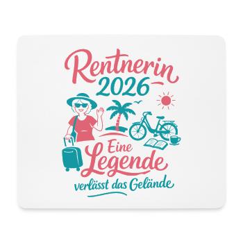 Rentnerin 2026 - Ruhestand - Pension - Mousepad (Querformat) - Weiß - Vorne