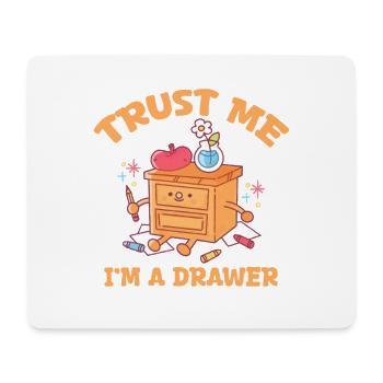 Lustiger Künstler Design Schöpfer Kunstlehrer Ich bin ein Draw - Mousepad (Querformat) - Weiß - Vorne