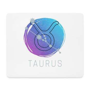 Astrologie aquarelle du zodiaque du Taureau - Tapis de souris (format paysage) - blanc - Devant