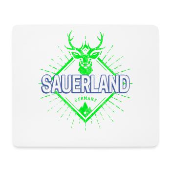 Souvenir rétro de cerfs du Sauerland, Allemagne - Tapis de souris (format paysage) - blanc - Devant