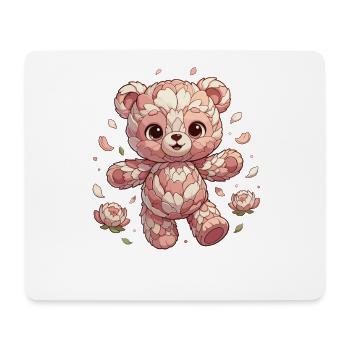 Blossoms Panda Rosy Cuddly Creature - Mouse Pad (horizontal) - white - Front
