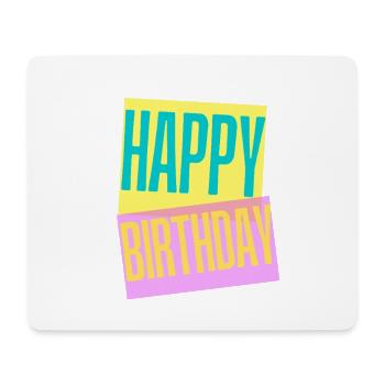 Happy Birthday - Mousepad (Querformat) - Weiß - Vorne