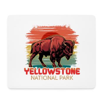 Parc national de Buffalo Yellowstone - Tapis de souris (format paysage) - blanc - Devant