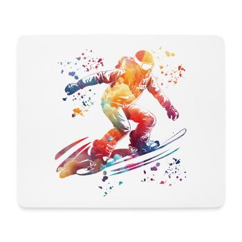 Snowboarder Snowboarding Snowboard - Mousepad (Querformat) - Weiß - Vorne
