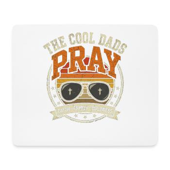 The Cool Dads Pray Jesus Christlicher Vater - Mousepad (Querformat) - Weiß - Vorne