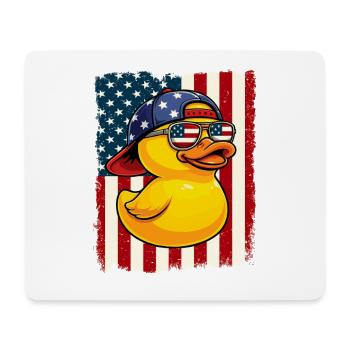 Canard en caoutchouc Drapeau américain Patriotique Amateur du canard - Tapis de souris (format paysage) - blanc - Devant