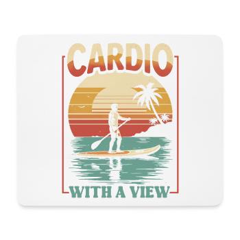 Cardio debout avec vue - Tapis de souris (format paysage) - blanc - Devant