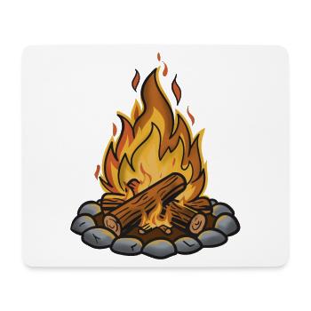 Exposition du feu de camp Confort n°2 - Tapis de souris (format paysage) - blanc - Devant