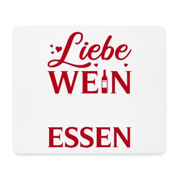 Liebe es mit Wein zu Kochen / Lustiger Spruch - Mousepad (Querformat) - Weiß - Vorne