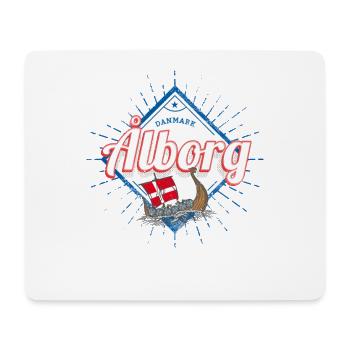Aalborg Stadt Dänemark Wikingerschiff Souvenir - Mousepad (Querformat) - Weiß - Vorne