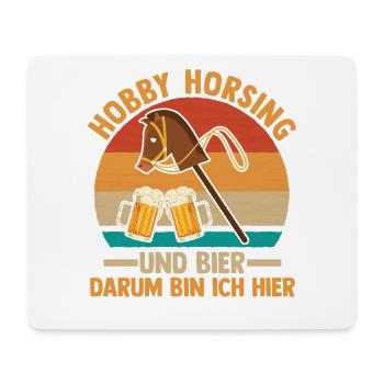 Bier Pferd Hobby Horsing - Mousepad (Querformat) - Weiß - Vorne