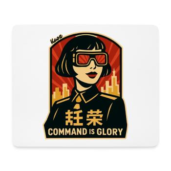 Affiche rétro de Command Is Glory - Tapis de souris (format paysage) - blanc - Devant
