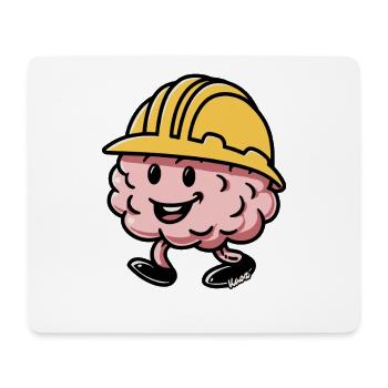 Casque dur Créateur de Cerveaux - Tapis de souris (format paysage) - blanc - Devant