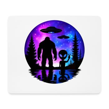 Alien Bigfoot UFO Sasquatch Believers Raumschiff - Mousepad (Querformat) - Weiß - Vorne