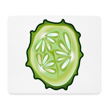 Gurke - Mousepad (Querformat) - Weiß - Vorne