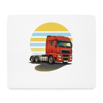 Camion rouge - Tapis de souris (format paysage) - blanc - Devant