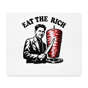 Eat the rich - George Orwell Cartoon - Döner Kebab - Mousepad (Querformat) - Weiß - Vorne