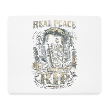 Friedhof Goth Humor Real Peace Is Spelled RIP - Mousepad (Querformat) - Weiß - Vorne
