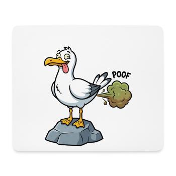 Norddeutscher Humor Spruch Möwe OHA. - Mousepad (Querformat) - Weiß - Vorne