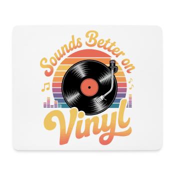 Ça sonne mieux sur vinyle. - Tapis de souris (format paysage) - blanc - Devant