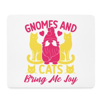 Garden Gnome Costume Gnomes & Cats Make Me Joy - Mouse Pad (horizontal) - white - Front
