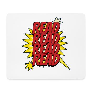 Read Design - Comic Superhero Look - Mouse Pad (horizontal) - white - Front
