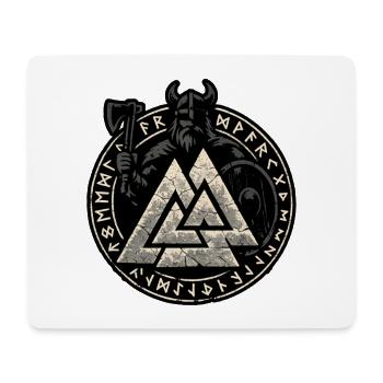 Nordic Runic Warlord Emblem - Mouse Pad (horizontal) - white - Front