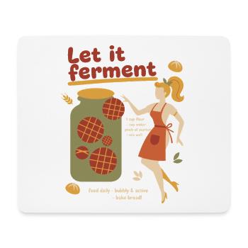 Boulanger au pain au levain : laissez-le fermenter - Tapis de souris (format paysage) - blanc - Devant