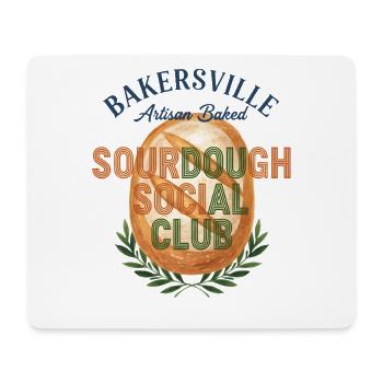 Sourdough Social Club Brotbacker-Bäcker-Ära - Mousepad (Querformat) - Weiß - Vorne
