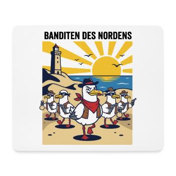 Banditen des Nordens Möwen Fischbrötchen Diebe - Mousepad (Querformat) - Weiß - Vorne